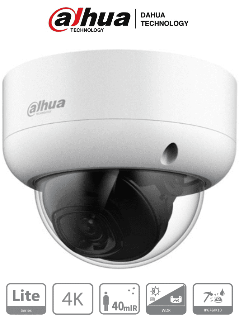 DAHUA HAC-HDBW1801EAN - Camara Domo Antivandalica 4k/ 8 Megapixeles/ Lente de 2.8mm/ 106 Grados de Apertura/ Metalica/ Super Adapt/ WDR Real de 120 dB/ IR de 40 Metros/ ip67/ IK10 DAHUA HAC-HDBW1801EAN - Camara Domo Antivandalica 4k/ 8 Megapixeles/ Lente de 2.8mm/ 106 Grados de Apertura/ Metalica/ Super Adapt/ WDR Real de 120 dB/ IR de 40 Metros/ ip67/ IK10